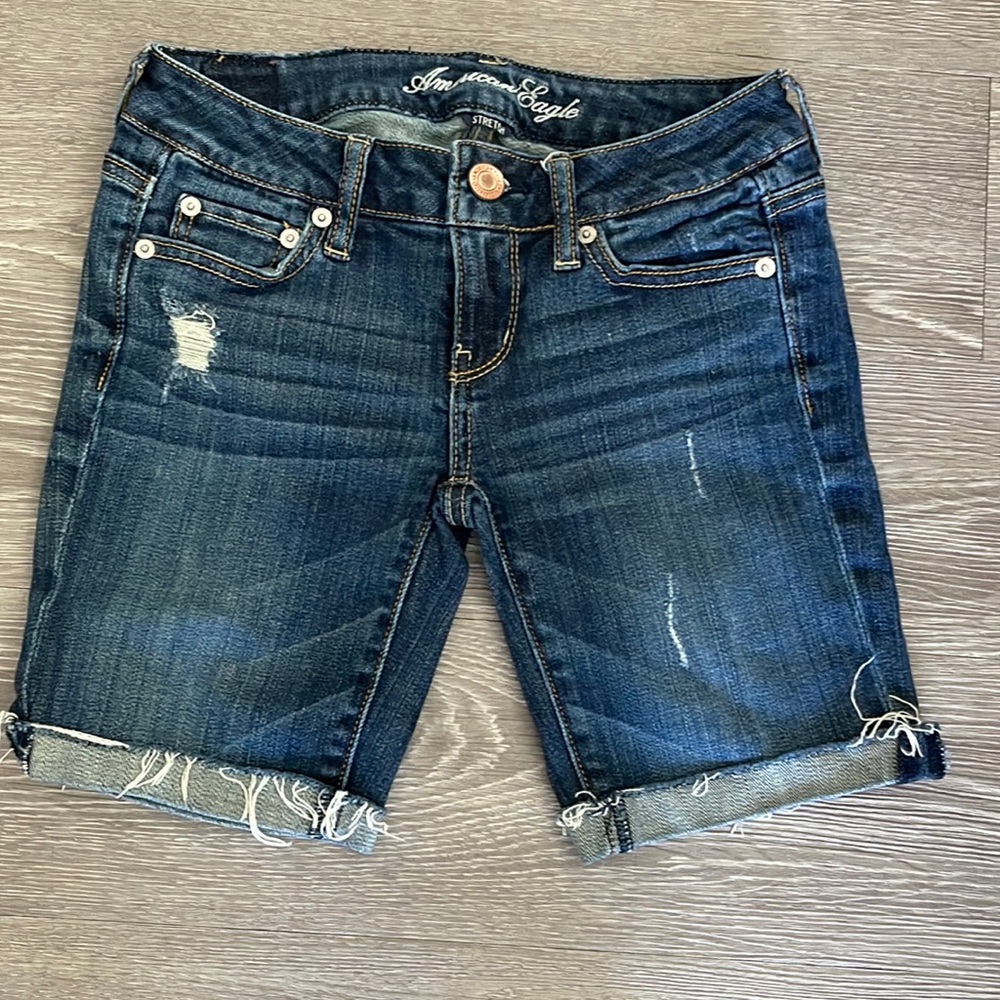 A&E Dark Wash Bermuda Shorts